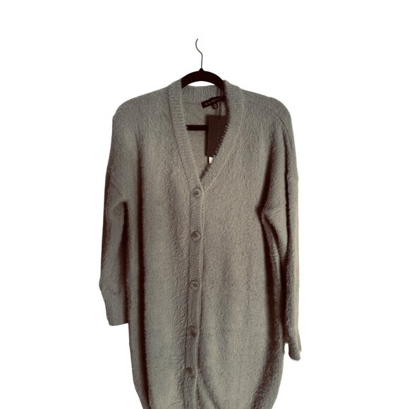 NWT Gibsonlook Medium Soft Gray Button-Front Cardigan Cozy Sweater - Picture 14 of 16